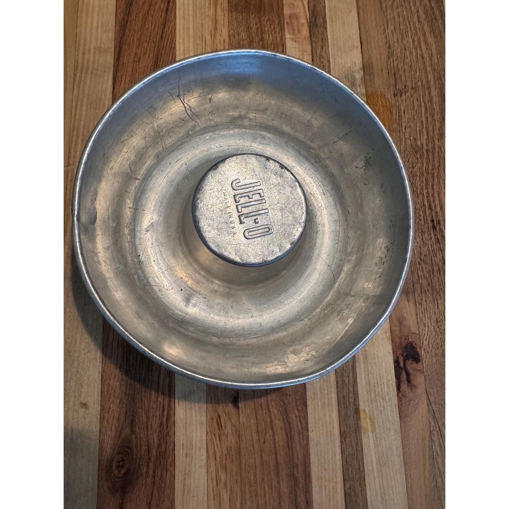 Jello Mold‎ Alluminum Vintage 6.5in Round Desert Dish